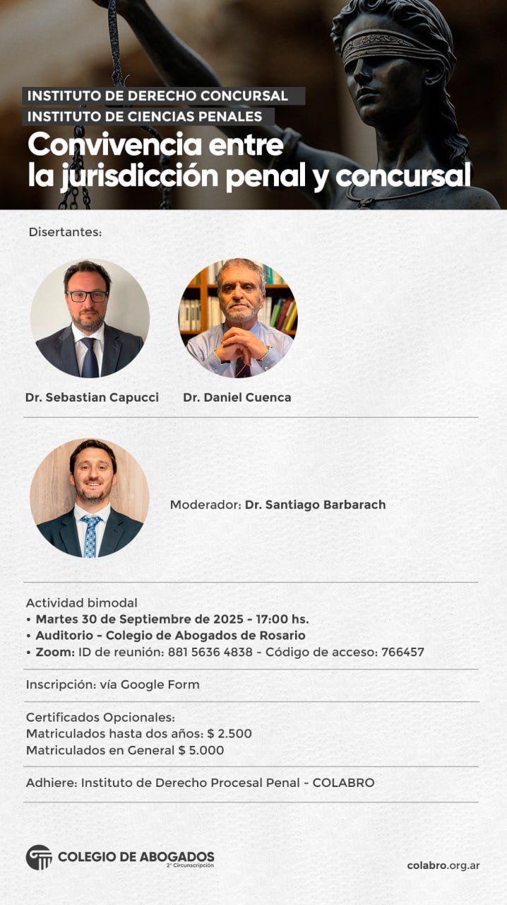 Convivencia entre la jurisdicción penal y concursal - 30/09/2025